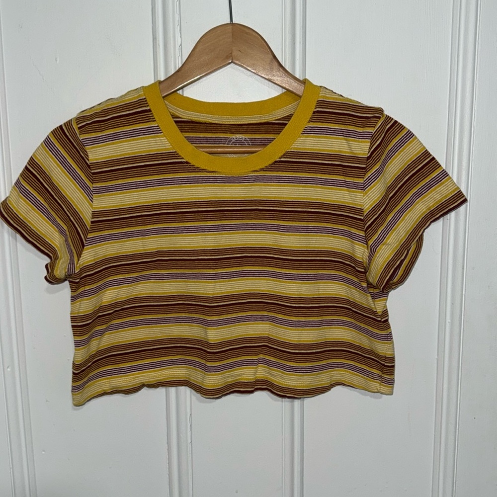 Urban Outfitters Stripped Crop Tee
